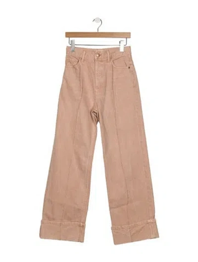 Pre-owned Ulla Johnson High-rise Wide Leg Jeans In Pink