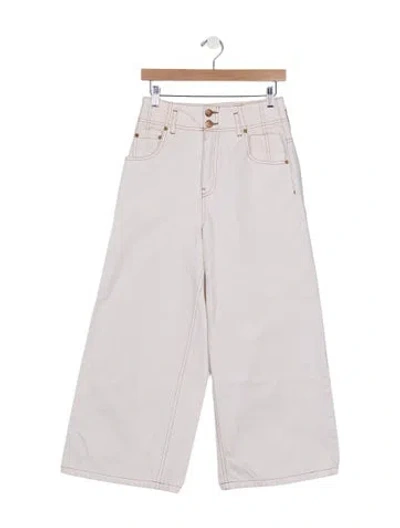 Pre-owned Ulla Johnson High-rise Wide Leg Jeans In Pink