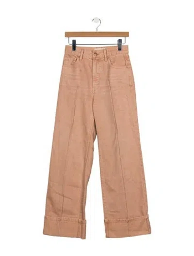 Pre-owned Ulla Johnson High-rise Wide Leg Jeans In Pink