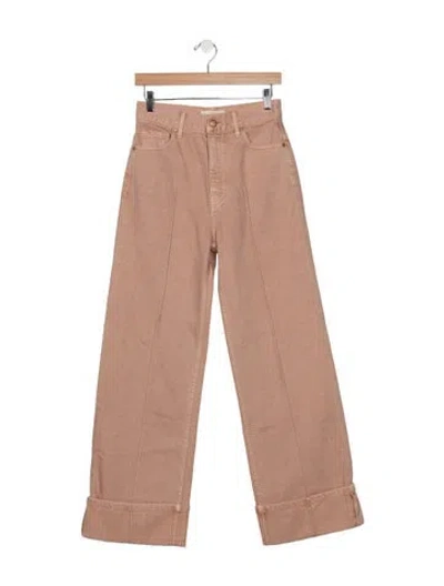Pre-owned Ulla Johnson High-rise Wide Leg Jeans In Pink