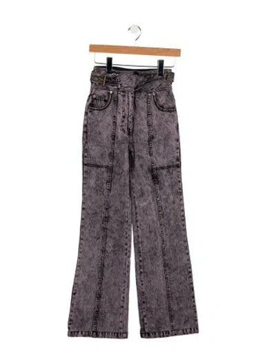 Pre-owned Ulla Johnson High-rise Wide Leg Jeans In Purple