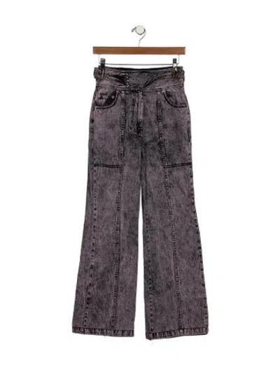 Pre-owned Ulla Johnson High-rise Wide Leg Jeans In Purple