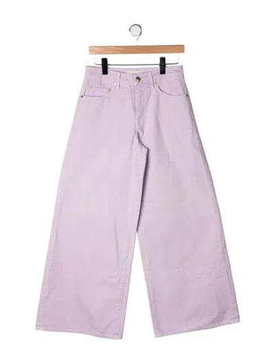 Pre-owned Ulla Johnson High-rise Wide Leg Jeans In Purple
