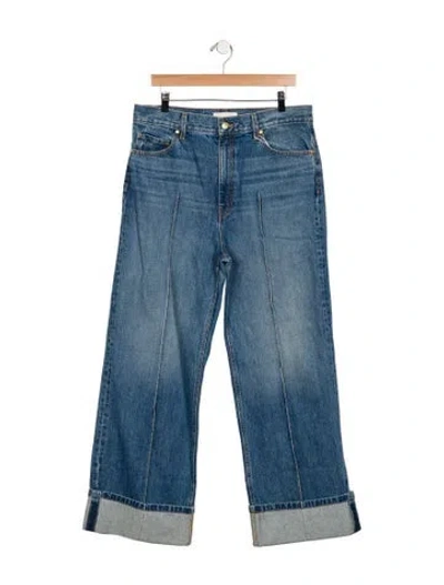 Pre-owned Ulla Johnson High-rise Wide Leg Jeans W/ Tags In Blue