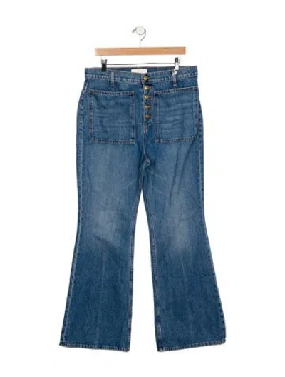 Pre-owned Ulla Johnson High-rise Wide Leg Jeans W/ Tags In Blue