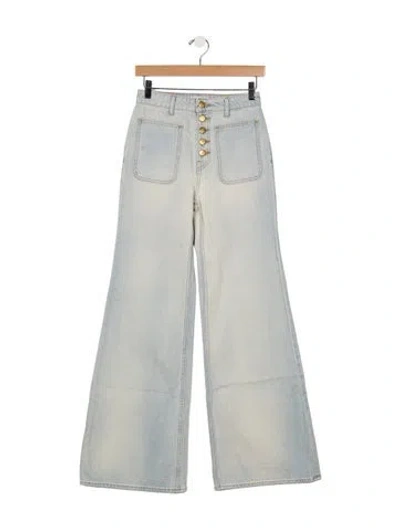 Pre-owned Ulla Johnson High-rise Wide Leg Jeans W/ Tags In Blue