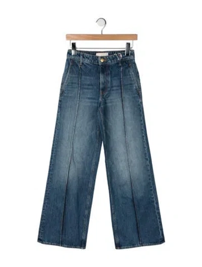 Pre-owned Ulla Johnson High-rise Wide Leg Jeans W/ Tags In Blue