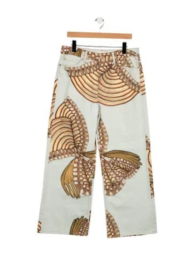Pre-owned Ulla Johnson High-rise Wide Leg Jeans W/ Tags In Multicolor