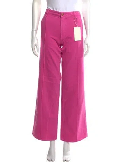 Pre-owned Ulla Johnson High-rise Wide Leg Jeans W/ Tags In Pink