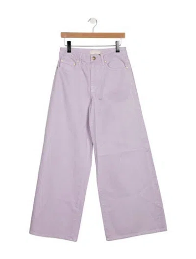 Pre-owned Ulla Johnson High-rise Wide Leg Jeans W/ Tags In Purple