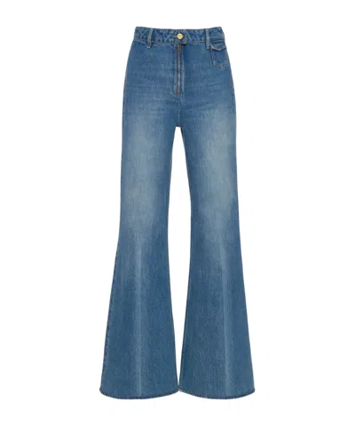 Ulla Johnson High-waisted Wide-leg Flared Jeans In Blue