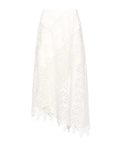 Ulla Johnson Hollow Detail Skirt In White