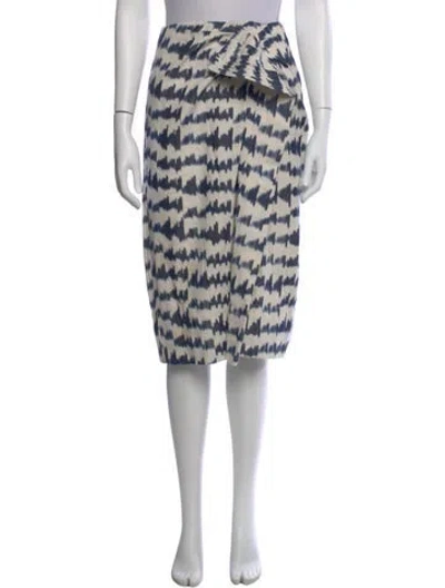 Pre-owned Ulla Johnson Houndstooth Print Knee-length Skirt In Neutral