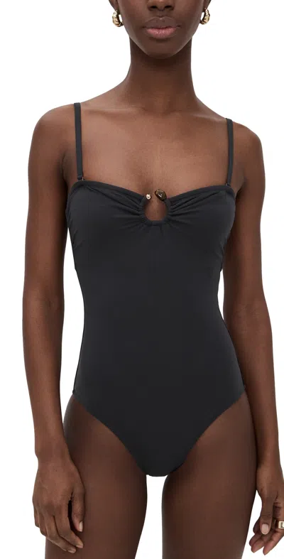 Ulla Johnson Hydra Maillot Noir In Black
