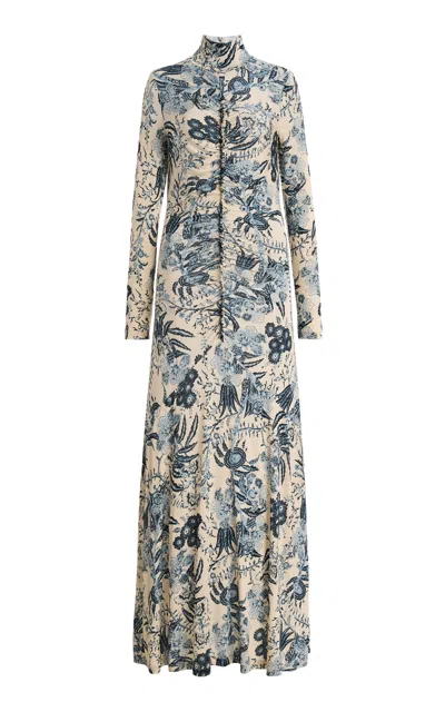 Ulla Johnson Ida Ruched Maxi Dress In Multi