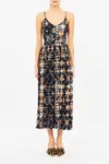Ulla Johnson Idalia Fitted Midi Dress In Riverslate In Multi