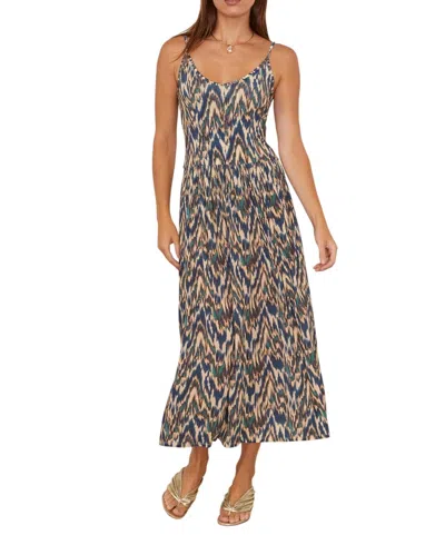Ulla Johnson Idalia Fitted Midi Dress In Riverslate In Multi