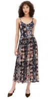 Ulla Johnson Idalia Fitted Midi Dress In Phoenix In Multi