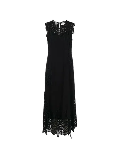 Ulla Johnson Idra Lace-embroidered Maxi Dress In Black