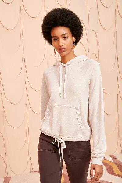 Ulla Johnson Iggy Drawstring Hoodie In Oatmeal Melange