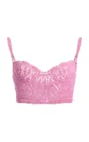Ulla Johnson Imani Cropped Knit Cotton Cami Top In Pink