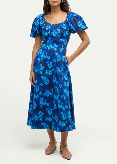 ULLA JOHNSON IMARA DRESS IN AZURE