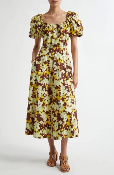 Ulla Johnson Imara Poplin A-line Dress In Acacia