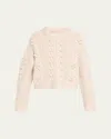 Ulla Johnson Indra Cashmere-wool Cable-knit Sweater In Pink