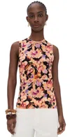 Ulla Johnson Ines Jersey Top Night Bloom In Multi