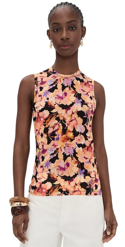 Ulla Johnson Ines Jersey Top Night Bloom In Multi