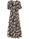 Ulla Johnson Ines Midi Dress In Brown