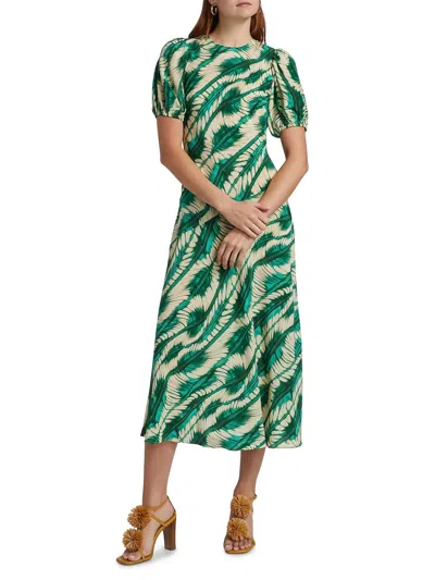 Ulla Johnson Ines Midi Dress In Acacia In Green