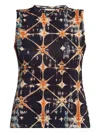 Ulla Johnson Ines Printed Sleeveless Top In Black