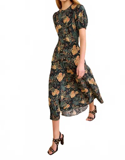 Ulla Johnson Ines Puff Sleeve Mini Dress In Nuit In Multi