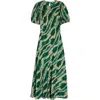 Ulla Johnson Ines Puff Sleeve Silk Maxi Dress In Acacia