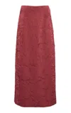 Ulla Johnson Inez Crinkled Midi Skirt In Pink