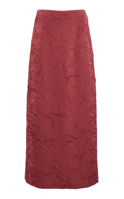 Ulla Johnson Inez Crinkled Midi Skirt In Pink