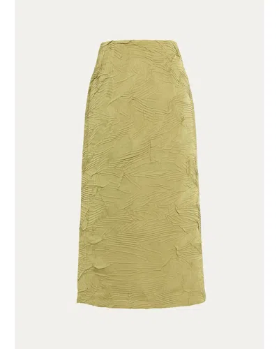 Ulla Johnson Inez High-waist Pencil Midi Skirt In Green