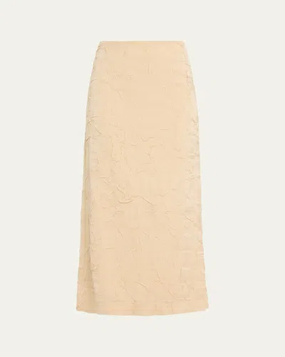 Ulla Johnson Inez Satin Pencil Skirt In Brown