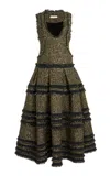Ulla Johnson Inez Tweed Sleeveless Dress In Gold