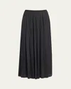 Ulla Johnson Krista Pleated Pull-on Maxi Skirt In Black