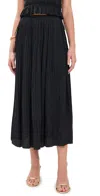 Ulla Johnson Ineze Pleated Midi Skirt In Black