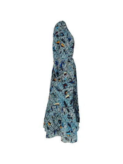 Pre-owned Ulla Johnson Iona Printed Dress In Blue