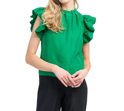 Ulla Johnson Iren Top In Emerald In Green