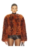 Ulla Johnson Irina Shearling Coat In Brown