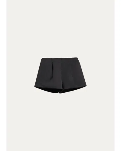 Ulla Johnson Isa High-rise Satin Shorts In Noir