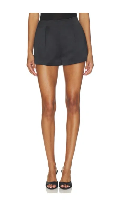 Ulla Johnson Isa Satin Shorts In Black