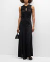 Ulla Johnson Isabel Sleeveless Keyhole Maxi Dress In Noir
