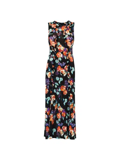 Ulla Johnson Isabelle Ruffled Jersey Maxi Dress In Black