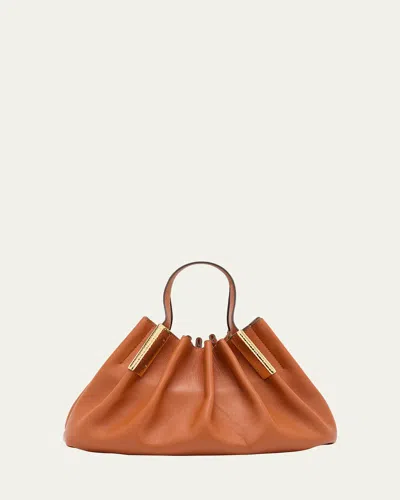 Ulla Johnson Isadora Mini Ruched Leather Tote Bag In Sierra